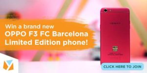 Oppo F3 Fcb Giveaway | Oppo_F3_Fcb_Giveaway