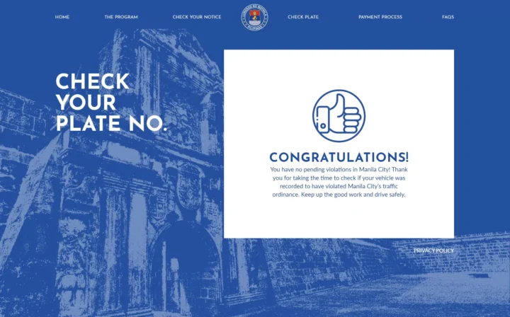 Ncap Manila No Contact Apprehension Website No Violation