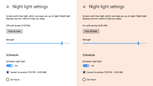 Windows 10 Night Light