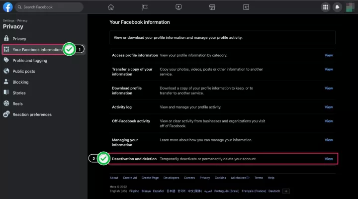 Settings Privacy Facebook 2