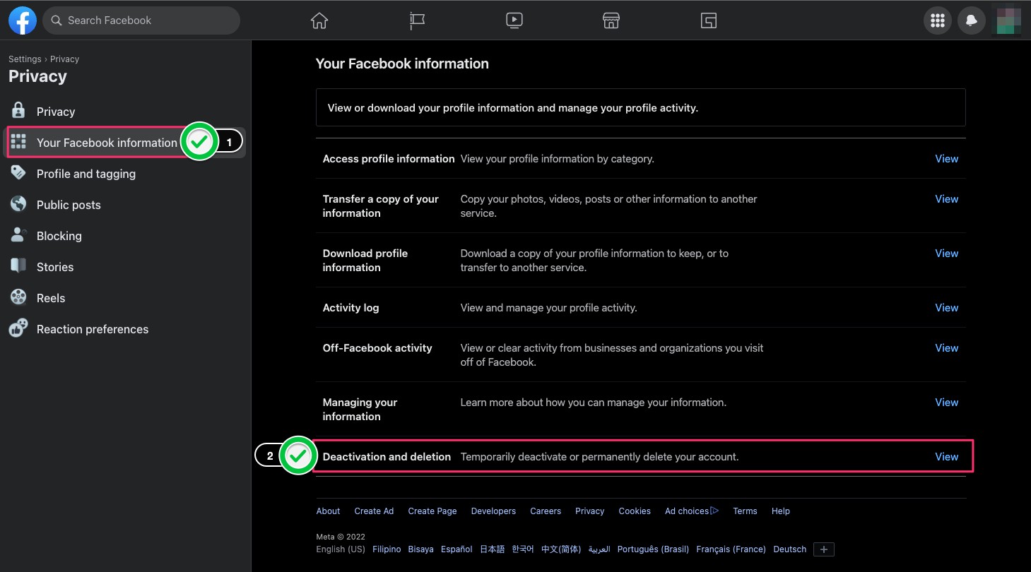 Settings Privacy Facebook 2